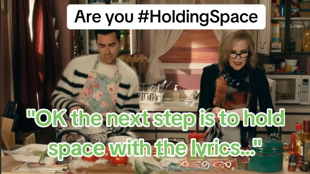 Sorry couldnt resist a wicked schitts crossover idea #fyp #react #schittscreek #wicked #holdingspace 