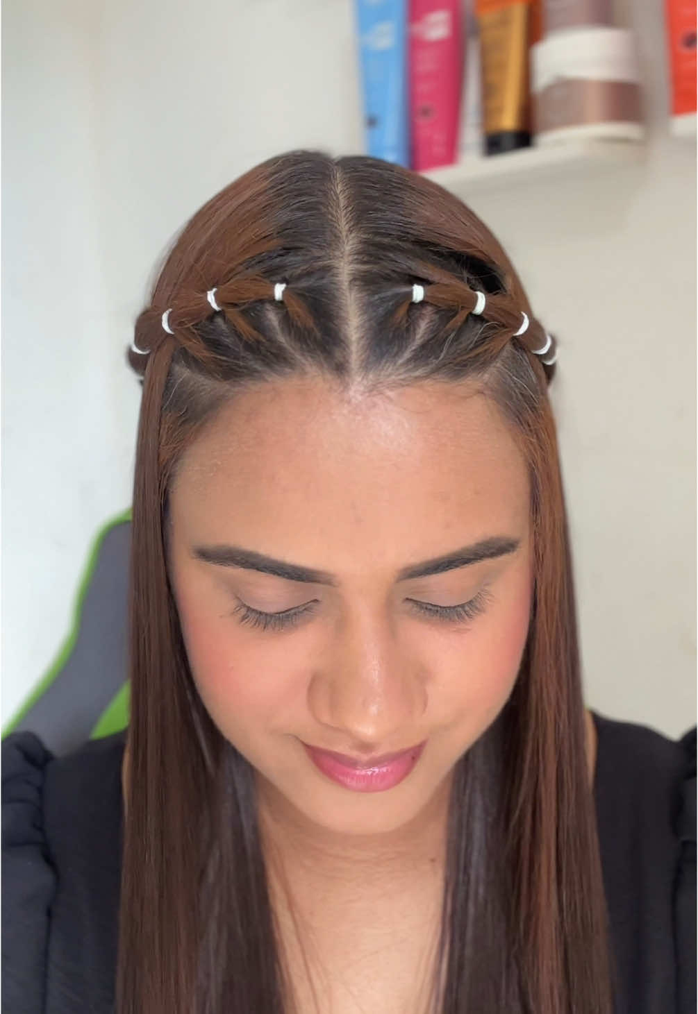 Penteado simples! #cabelos #hair #penteado #natal #tutorial 