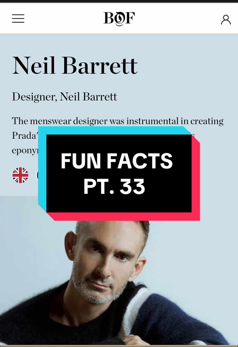 When you think of Prada, you might picture chic womenswear or iconic nylon bags.  But did you know Neil Barrett, the British designer, is the one who started Prada Men’s? Before launching his own brand, Neil worked at Gucci and then joined Prada in the 1990s.  He was responsible for creating Prada’s first-ever menswear collection, bringing his minimalist yet edgy vision to the brand. So, if you love Prada menswear, give Neil Barrett his flowers.  #blackownedsockbrand #prada #funfacts #menswear 