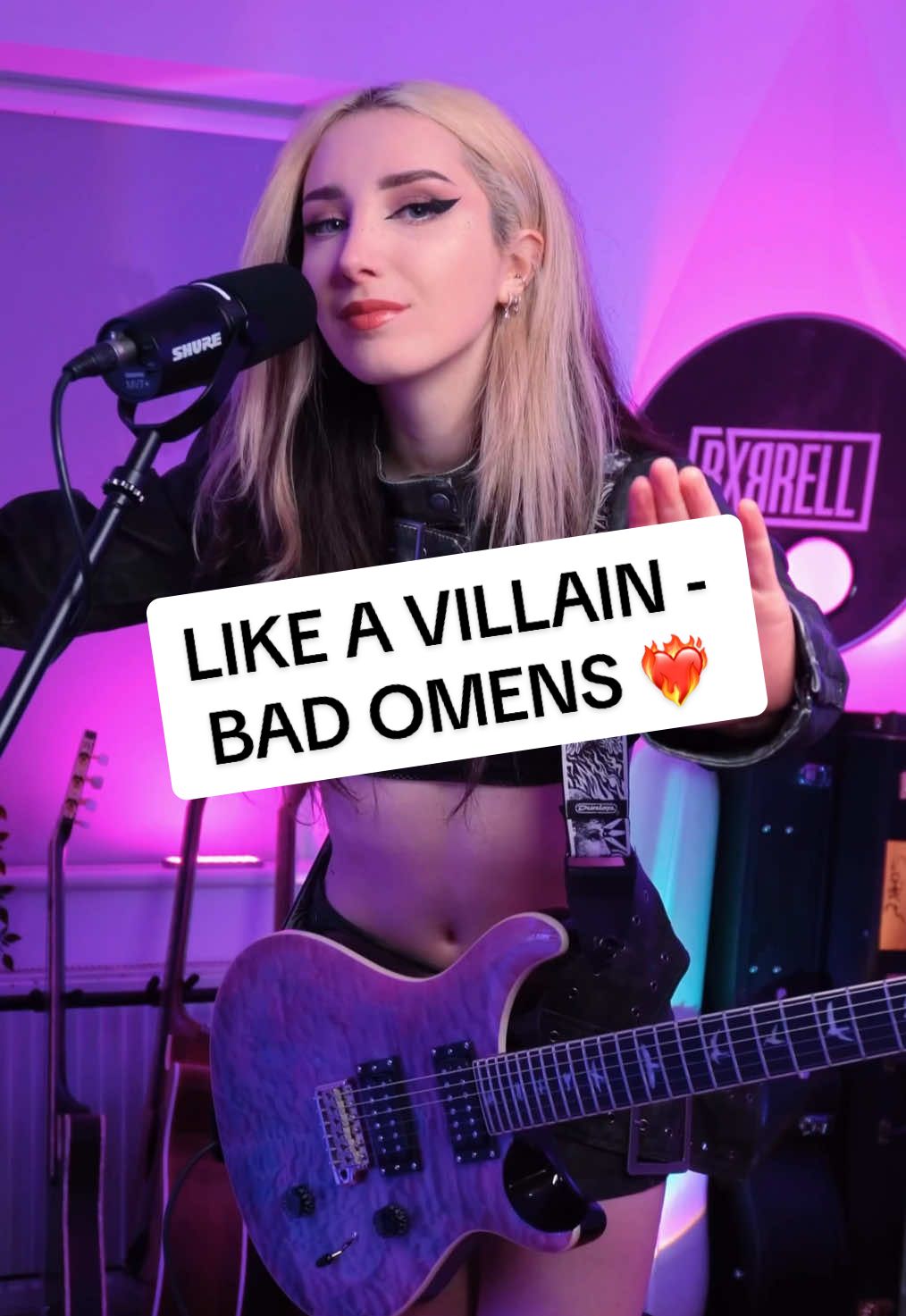 this song 🥵 …what do you think of this content format, shall i do more vocal & guitar videos?! 👀⬇️ 🎶 Like A Villain // @badomensofficial  #guitar #guitarist #guitarplayer #guitarsolo #guitarcover #femaleguitarist #guitargirl #metal #rock #prsguitars #daddario #neuraldsp #badomens