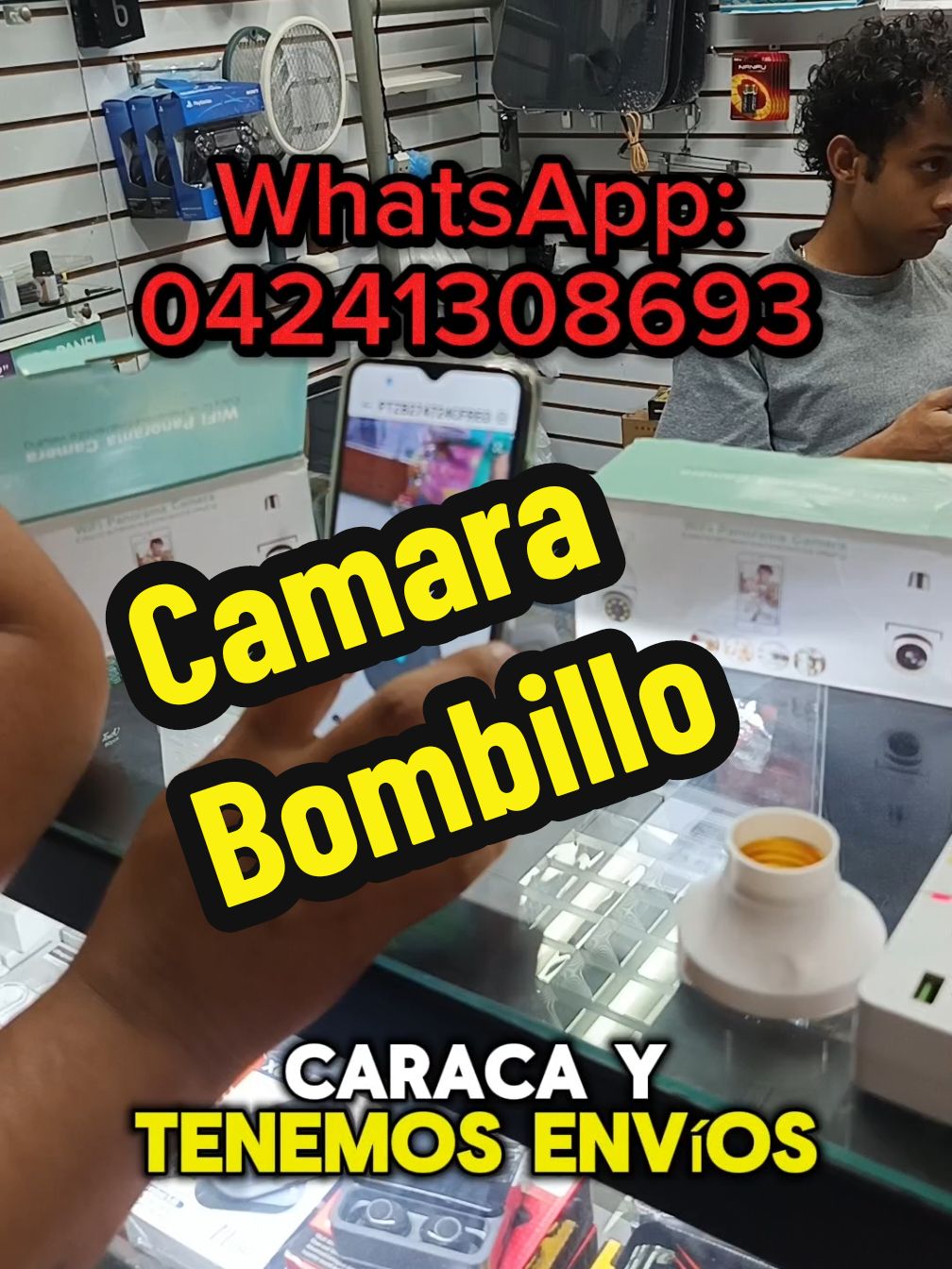 Camara Bombillo 📌Estamos ubicados en chacaito en el centro comercial Manuelita Saenz, nivel Paita, Local 03-99.  🛵Tenemos servicio delivery a toda Caracas WhatsApp   https://wa.me/584241308693 📌Ofrecemos garantía en nuestros productos #seguridad #fyp #camara #led #app #bombillo #hogar #oficina #tienda #delivery #ccs #venezuela 