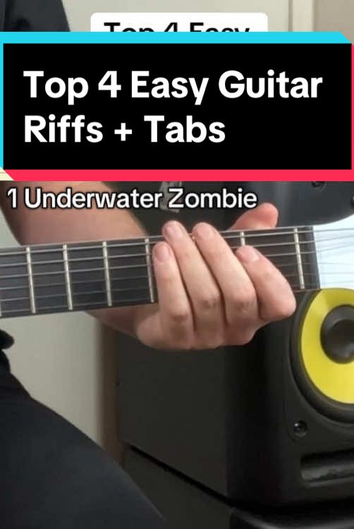 4 Of The Best Easy Guitar Riffs you should Know #guitarbeginner #easyguitartutorial #acousticguitar #LearnOnTikTok  