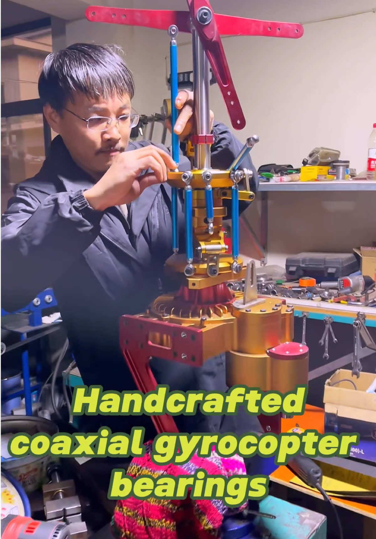 Do you want to handcraft a coaxial gyrocopter?#gyrocopter #gyroplane #autogyro #helicopter #coaxial #handmadecraft #DIY 