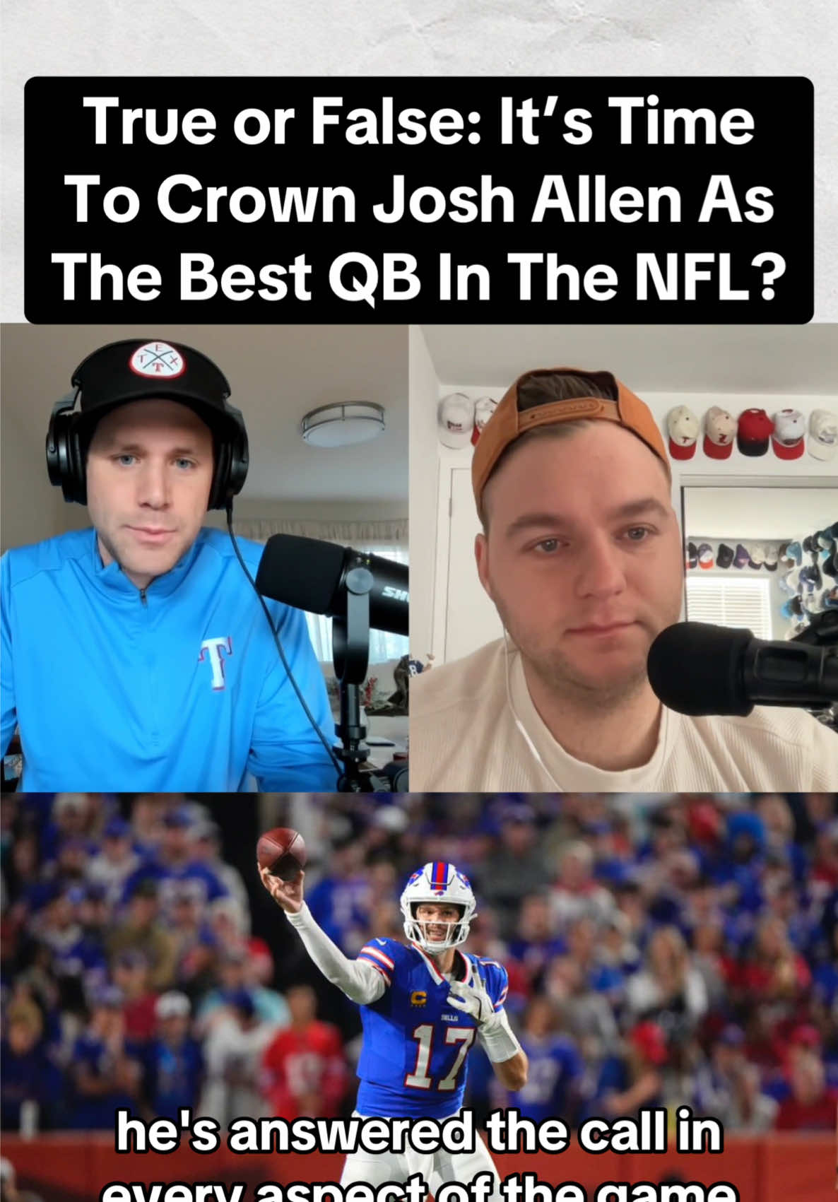 True or False: It’s time to crown Josh Allen as the best Quarterback in the NFL? #chiefs #reaction #bills #joshallen 