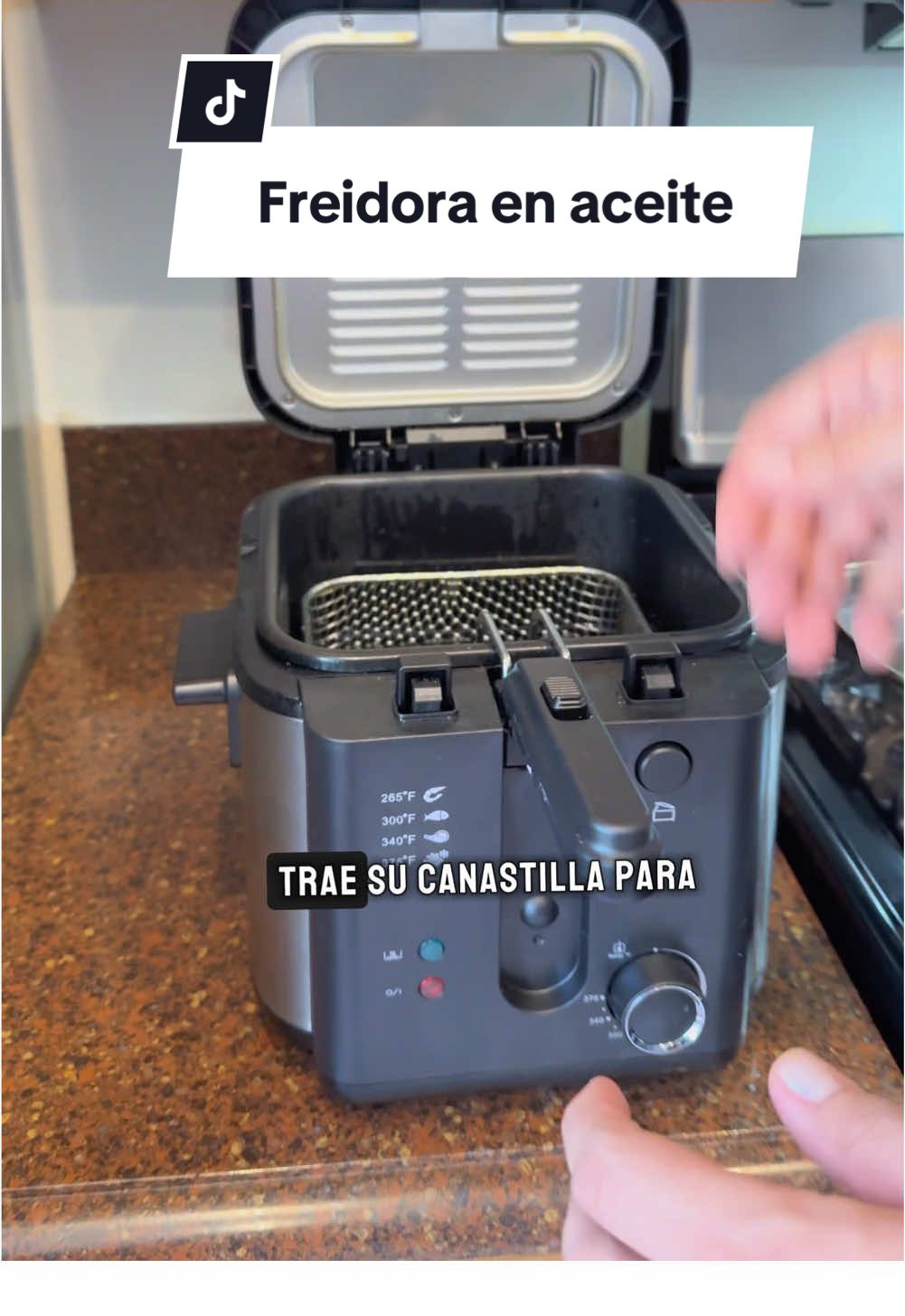 Freidora de aceite con canastilla y de buen rendimiento #fryer #deepfryer #freidora #freidoraaceite #tiktokshophollydayhaul #giftguide #mademyyear #TikTokShopCreatorPicks  