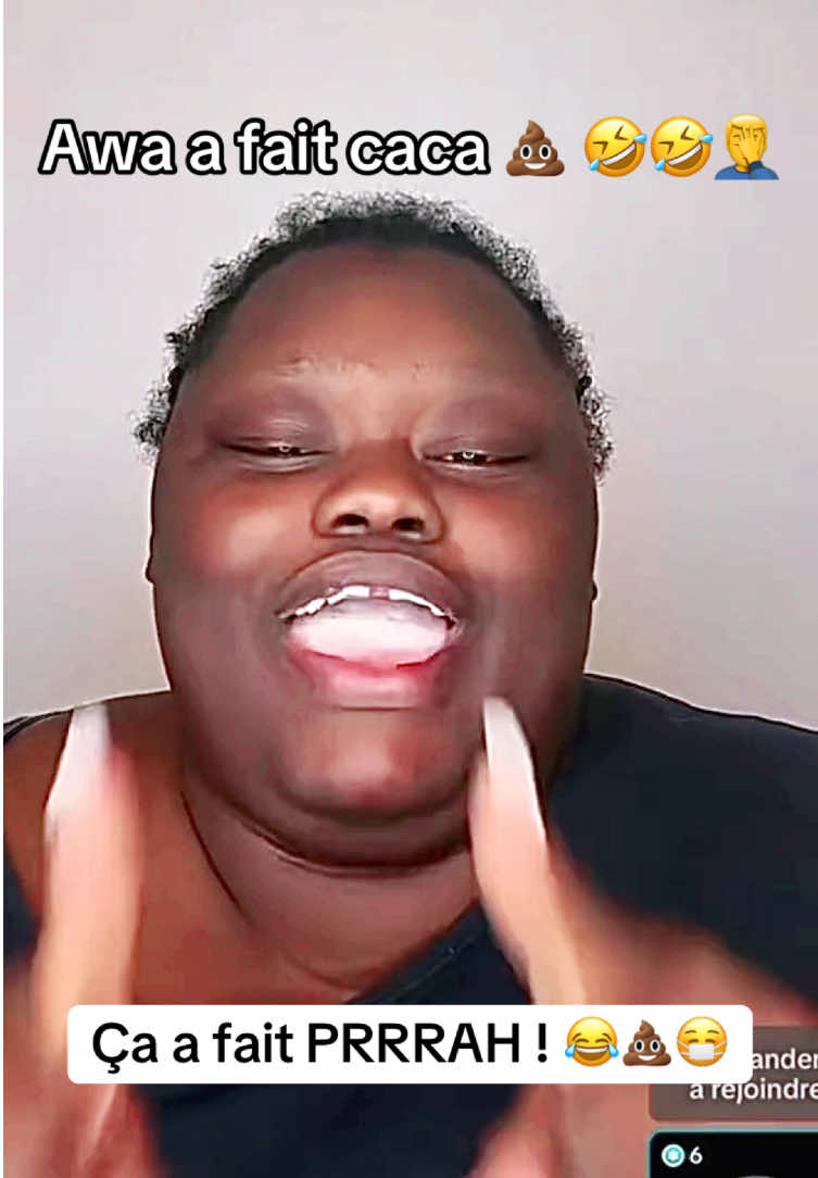 Awa a fait caca 💩 🤣🤣🤦‍♂️. Ça a fait PRRRAH ! 😂💩😷.  #femme #hawabelle28 #caca #livetiktok 