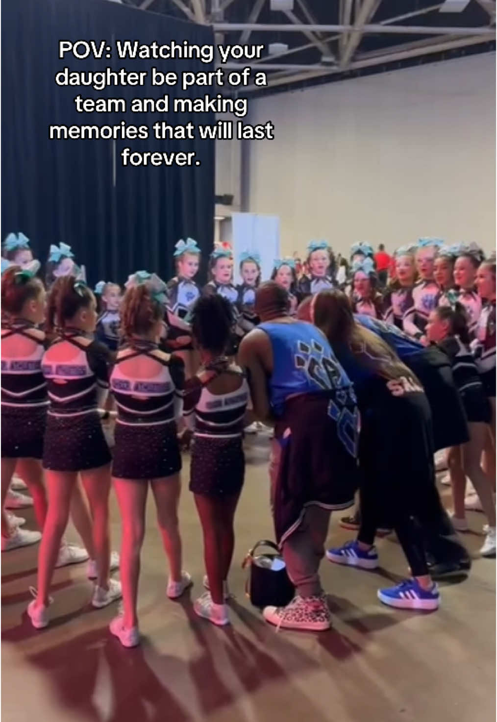 Learning how to be a team mate and work with others is my favorite part of cheer! And also seeing my girl kill it on the mat 😜 #cheer #cheerleader #cheerathletics #competitivecheer #teamsports #teammates #workhard 