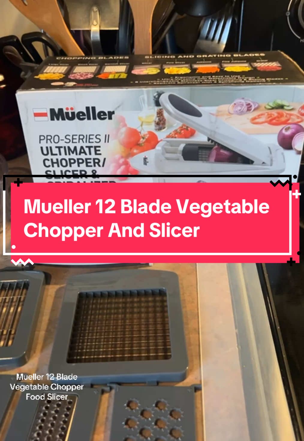 Mueller 12 Blade Vegetable Chopper Food Slicer Pro- By MuellerHome. This gadget does it All!! It also come with a Spiralizer that makes curls, noodles, linguine and spaghetti! It’s a slicer, chopper, cutter, dicer, julienne, and grater! Its easy to clean and use!     #mueller #muellerhome #kitchengadgets #KitchenHacks #kitchenmusthaves #food #foodtiktok #foodgrater #muellerchopper #veggie #vegetableslicer #vegetablechopper #veggiechopper #cooking #slicer #spiralizer #grater #dicer #musthaves #TikTokShop #blackfriday #christmasgift #giftsforher #cooks #chef #dealsforyoudays #fyp #f #fypシ 