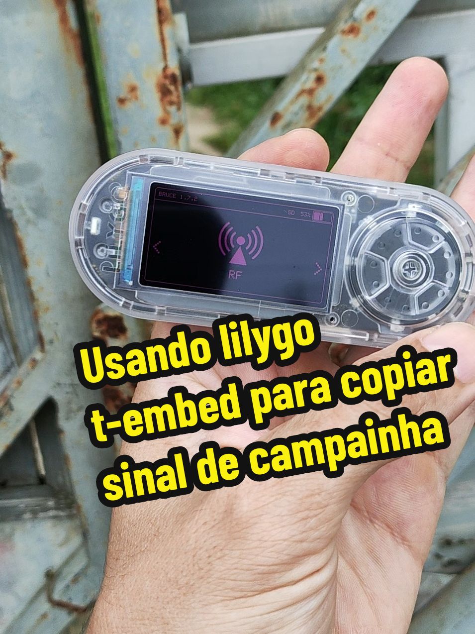 Usando lilygo t-embed para copiar sinal de campainha  @Testando Tecnologias  #hacker #lilygo #tembed #bruce #testando #tecnologias #flipperzero #cc1101 