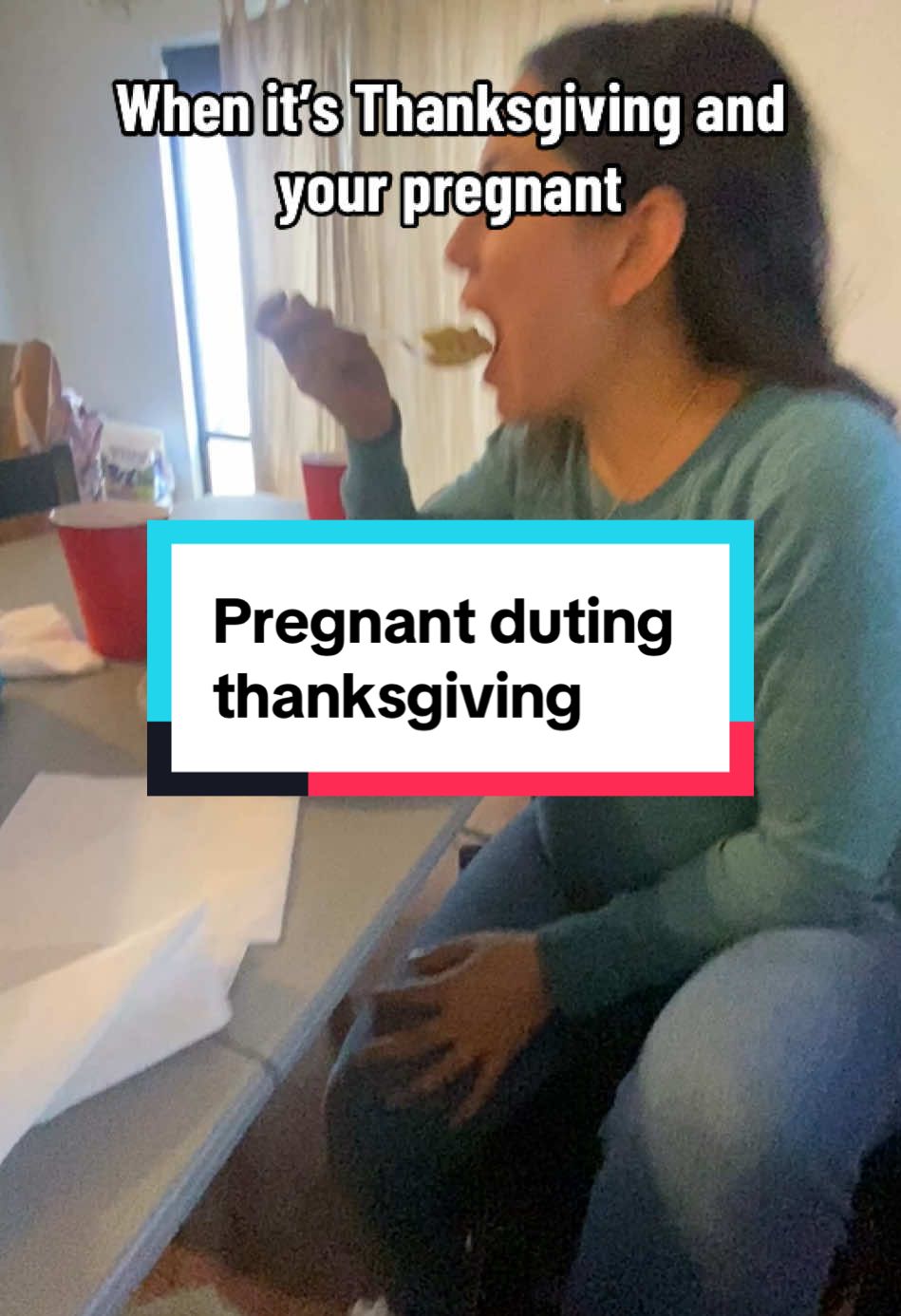 I know im posting this SUPER LATE and its not very aesthetic but oh well. I wanted to do video lol  Thankgiving Pregnant  Pregnant eating 