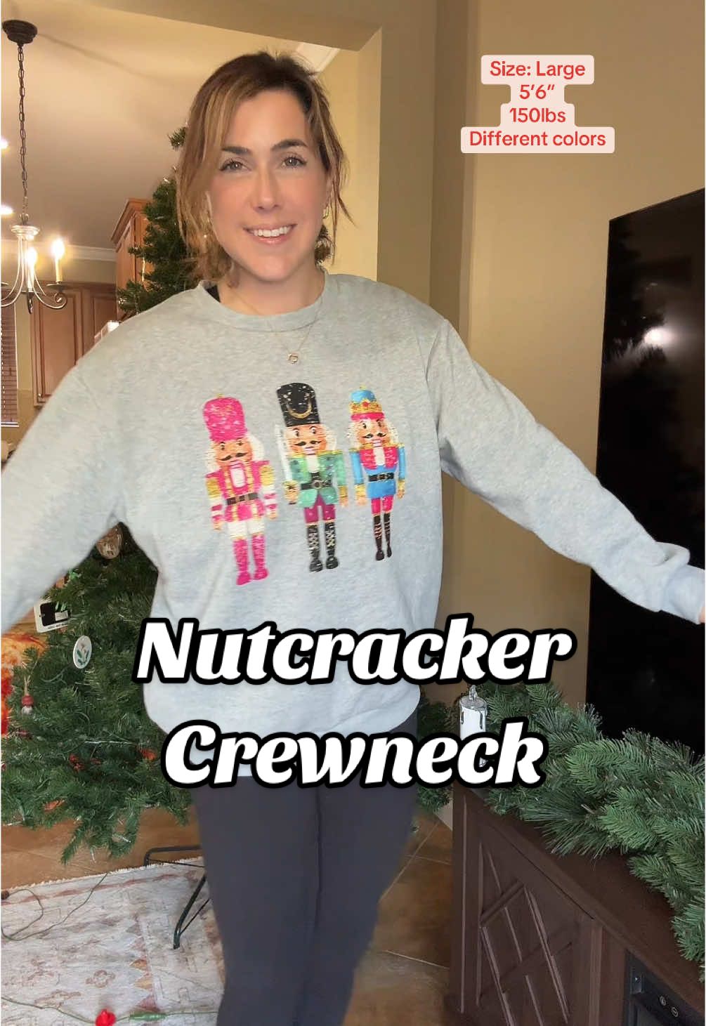 I am love that this crewneck sweater has nutcrackers on it! #crewnecksweater #crewneck #nutcrackers #nutcrackersweater #christmascrewneck #christmassweater #sweaterweather #affordablefashion #TikTokShop #tiktokshopping  #tiktokfinds #giftguide #ttsdelight #TikTokShopHolidayHaul  #cozycountdown #spotlightfinds  #NewYearNewAura 