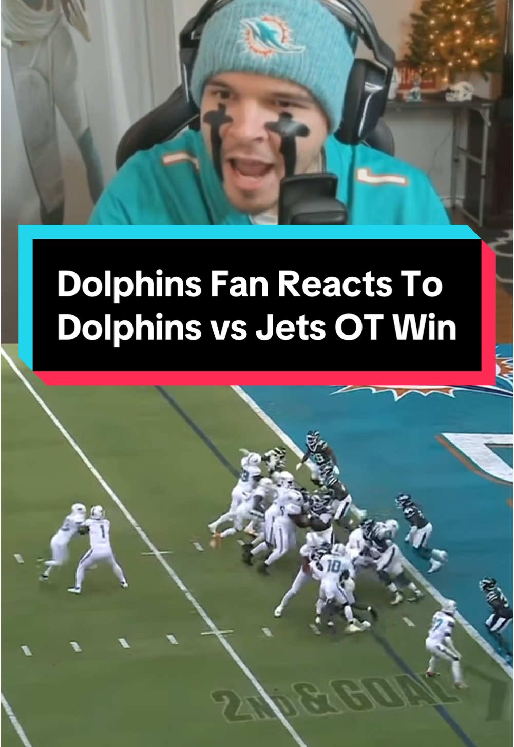 Dolphins Fan Reacts To Dolphins vs Jets OT Win #nfl #nfltrending #nflviral #nflfootball #dolphins #jets #react 