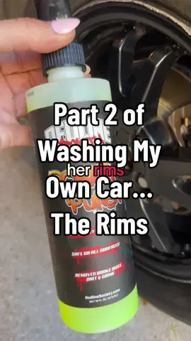 Part 2 of Ellie washing her car is the part I dislike the most lol! The greasy rims! But this Redline stuff and the towels they send makes it easier! #cardetailing #carcareproducts #carcare #carwashing #carcleaning 