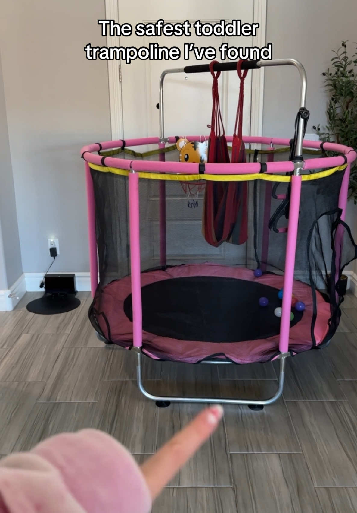 This toddler trampoline is the ultimate gift idea for kids! 🎁✨ It’s designed with safety in mind—padding around the metal parts, tighter stitching on the mat so little feet don’t slip through, and suctions on the bottom to keep it stable. Plus, it has a hoop for dunking, a swing, and a bar for tricks—so fun! Whether you’re shopping for kids toys, cool gifts for kids, or unique gift ideas, this trampoline is a winner. Perfect for Christmas gifts idea lists for little ones! 💕 #newyearnewaura #toptierdecember #kidsgiftideas 