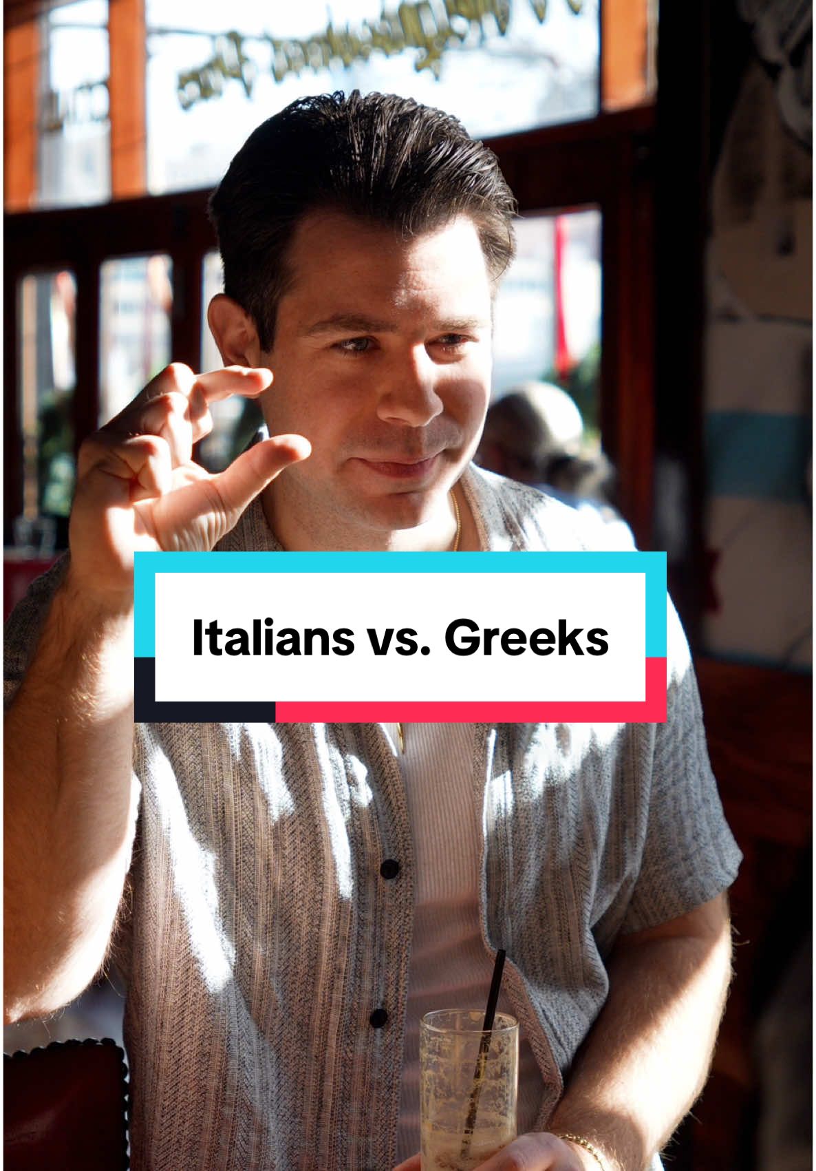 Italians vs. Greeks #fyp #italians #vs. #greeks #italian #greek #greeklife #sopranos #thesopranos #italy #greece #italianamerican #comedy #sketch #funny #skit #chicago #chi #chicagotiktok #chicagotok #italiancheck #greektiktok #greekfood #italianfood 