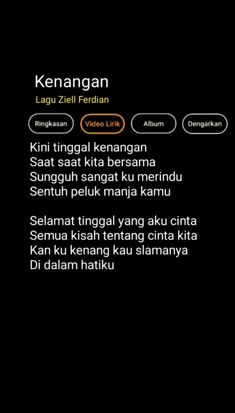 satu kata buat si dia #liriklagu #remix #viral #fyp #kenangan