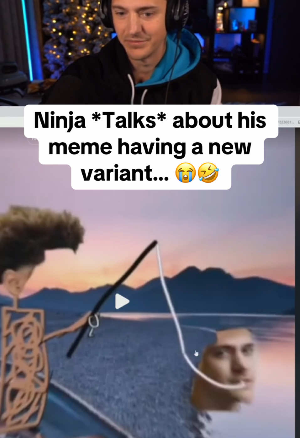 His Reaction To The New Meme Variant At The End 👀 #ninja #lowtaperfade #meme #funny #fortnite 