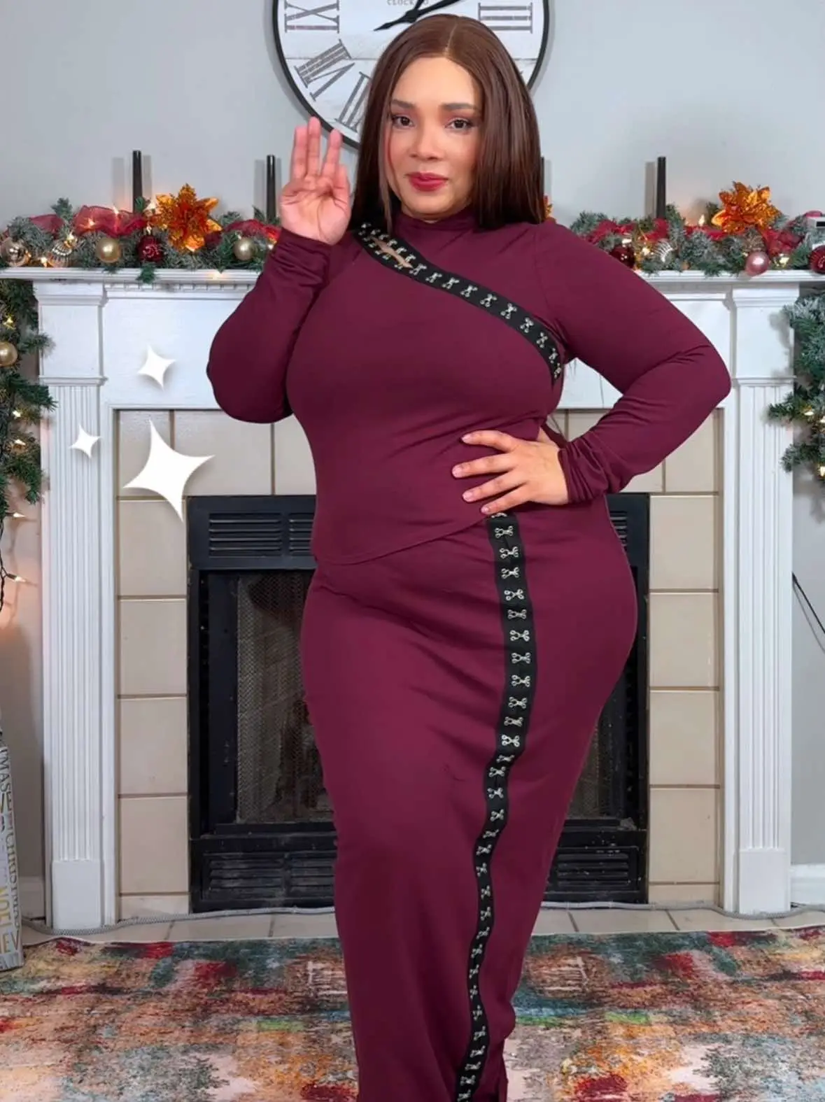 Ready to slay winter in style with this outfit from @Curvy Sense definitely a Winner! ❄️✨  • Top & Skirt 1X  • Style: Sylvia  #​curvyfashion  #​plusfashion  #​fashion #Lemon8 