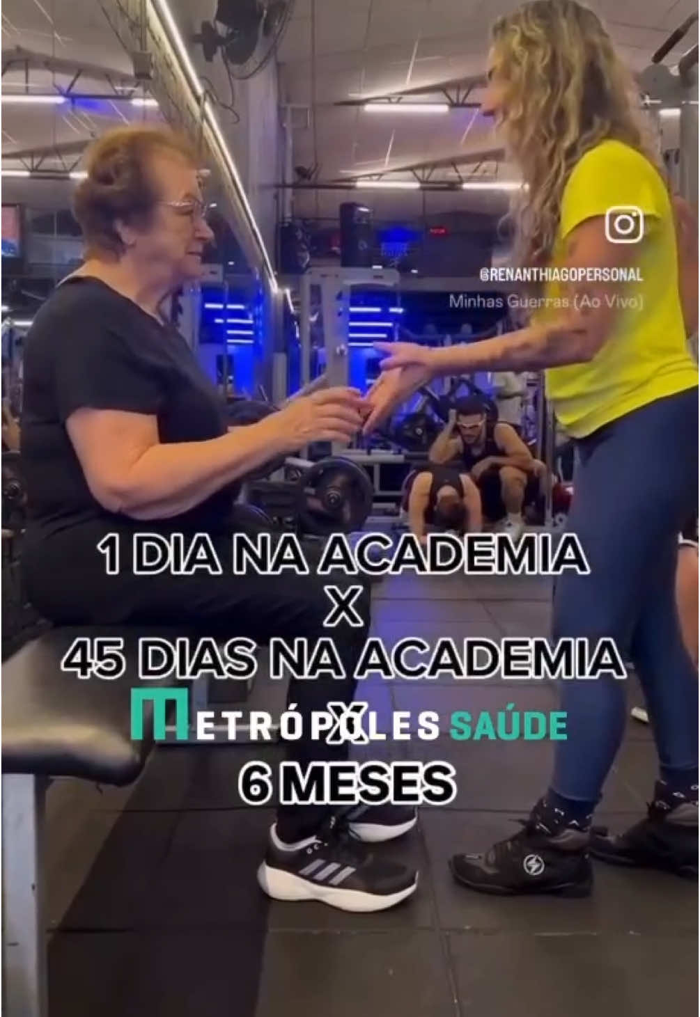 Manter uma boa massa muscular é fundamental para ter mobilidade na velhice. Dilva Vendramini, de 81 anos, é uma referência nesse quesito. Ela viralizou em julho após conseguir ótimos resultados de mobilidade com poucas semanas de treino. Agora, o vídeo mostra a evolução após seis meses de academia. Se Dilva tinha dificuldade para se levantar da posição sentada, agora já consegue subir correndo uma escadaria. 