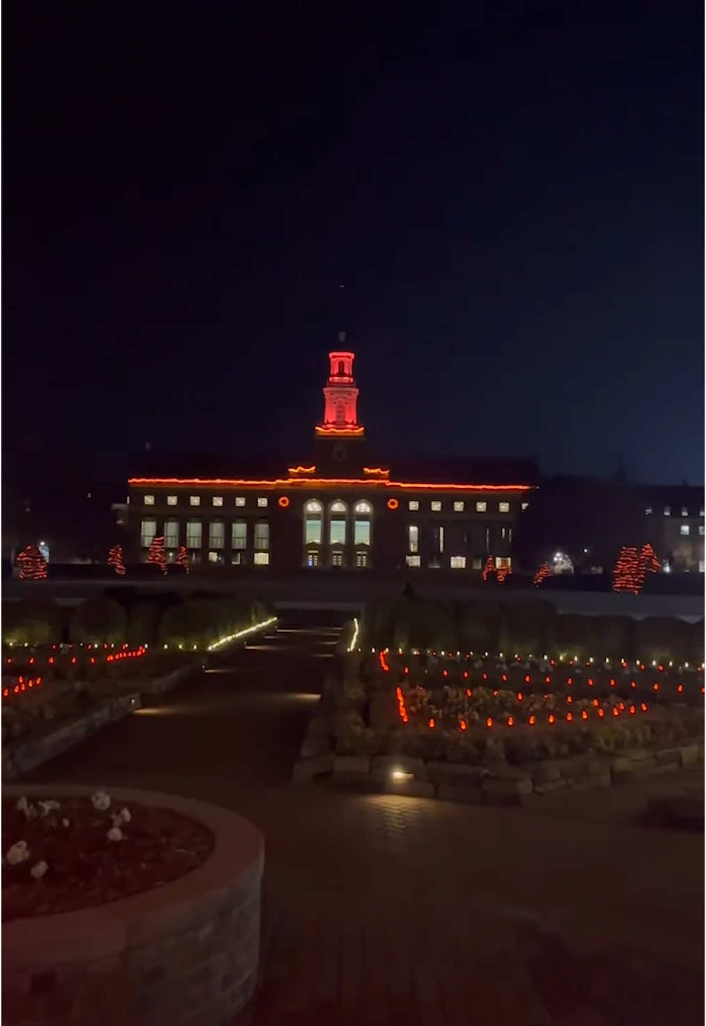 May your holiday season be BRIGHT (orange) 🎄 #okstate #OklahomaStateUniversity #collegelife #GoPokes #college #collegecampus #christmaslights 