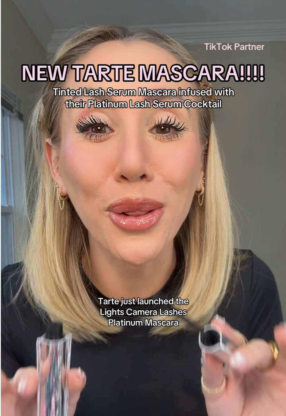 #TikTokPartner NEW mascara from Tarte Cosmetics! Lights camera lashes platinum is a lash serum infused mascara thats bringing the length, volume, and curl to your lashes & makeup routine as we head into 2025 #tartecosmetics #mascara #lashserum #TikTokBeautyUnwrapped2024 #makeup #fy #lashes @tarte cosmetics 