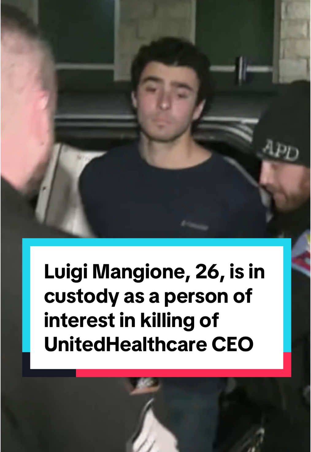 Police have arrested 26-year-old Luigi Nicholas Mangione, a “strong person of interest” in the killing of UnitedHealthcare CEO Brian Thompson, New York’s police commissioner Jessica Tisch said Monday. #unitedhealthcare #luigimangione #brianthompson #news #breaking #us #nyc #truecrimetok