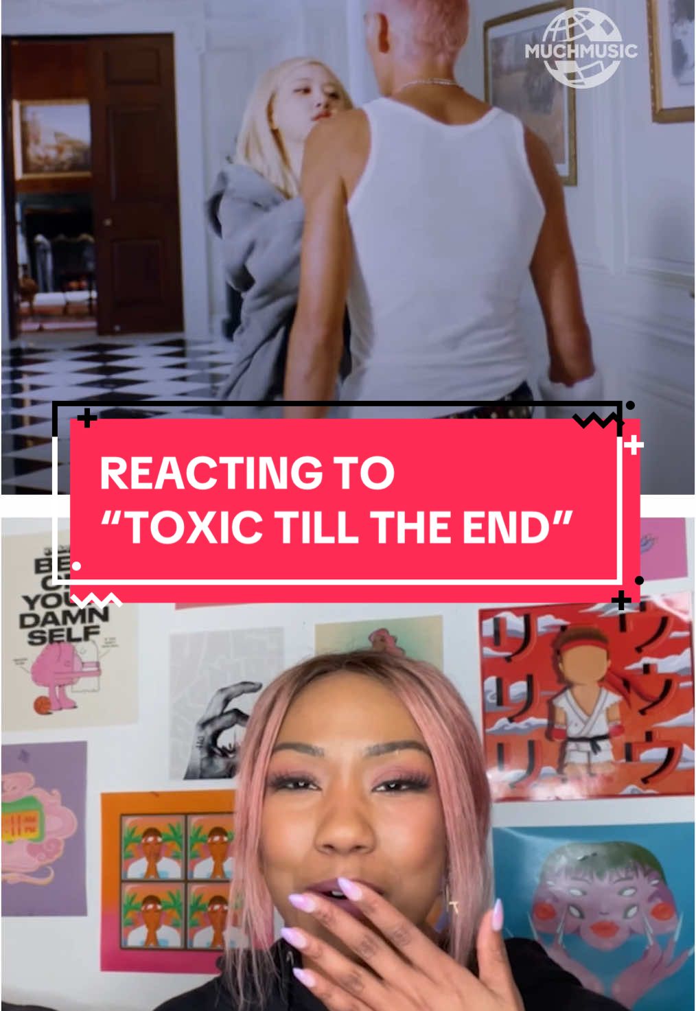 Getting TOXIC with ROSÉ from BLACKPINK! 🫣 🎥Full reaction video on YouTube/MUCH⭐️ #toxictilltheend #toxictilltheendrose #rosie #reaction