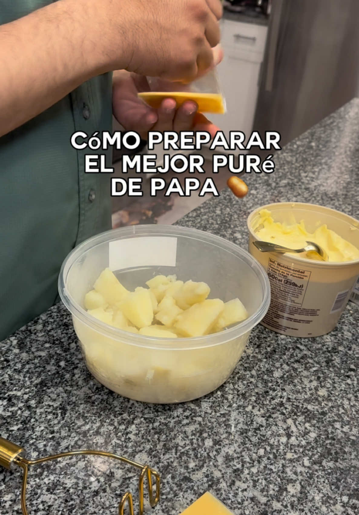 Pure de papa a mi manera 🥔🤤 #EasyRecipe #EasyRecipes #puredepapa 