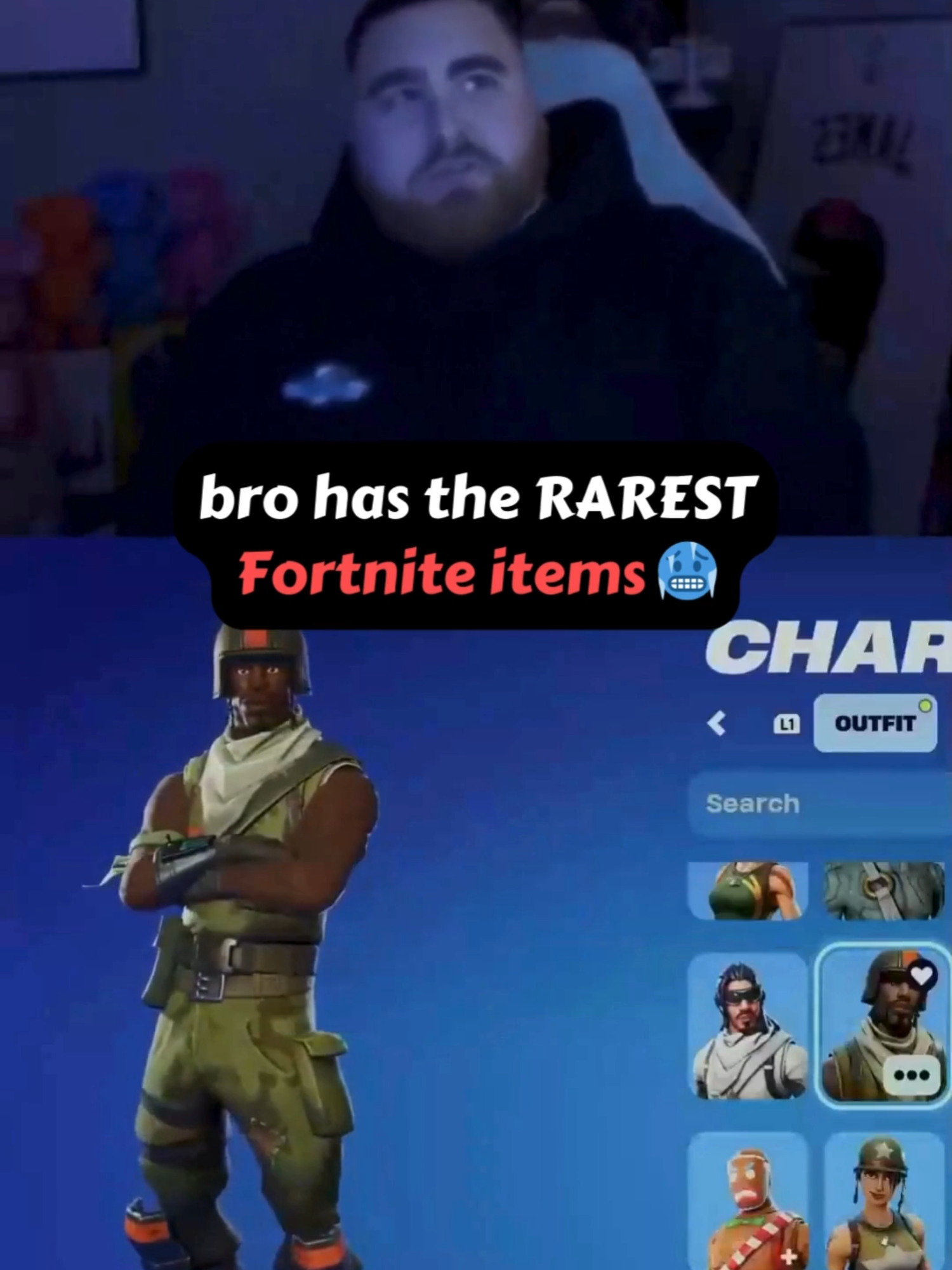 bro casually has the rarest Fortnite items 😭 #lospollostv #lospollostvclips #ogfortnite #streamerclip