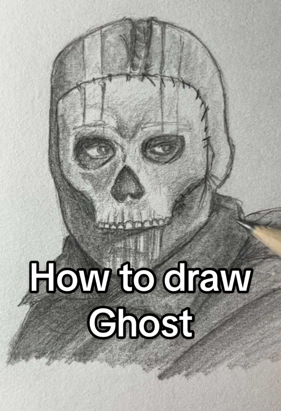 How to draw Simon “Ghost” Riley from Call of Duty! Who should I draw next? #art #artistsoftiktok #ghostcod #callofduty #ghostcallofduty #simonriley #drawing #tutorials  how to draw ghost call of duty art drawing tutorial