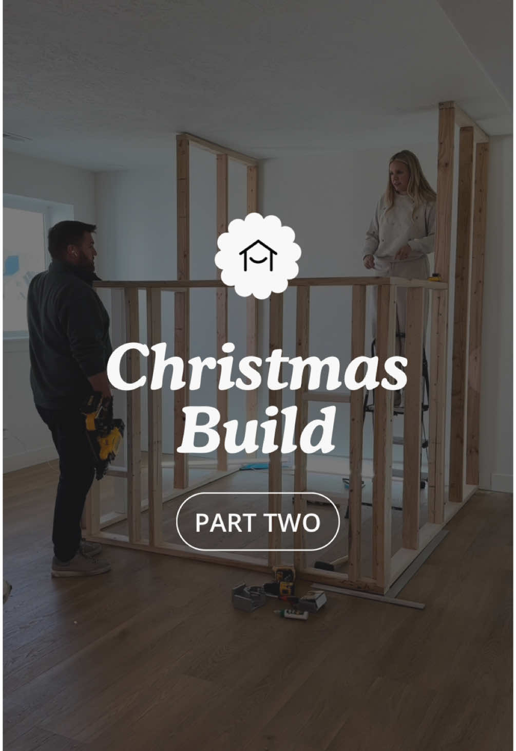 Replying to @saartjekuuk123456 Christmas Build is coming along and we have a frame and the walls!  We’re starting to feel the pressure of the clock since Christmas is 15 days away and there are a lot of details and two more storefronts to build! Get ready for late nights and maybe I will try to put stripes on one of these houses just to start another great debate! 😂 #indoorplayarea #christmasbuild