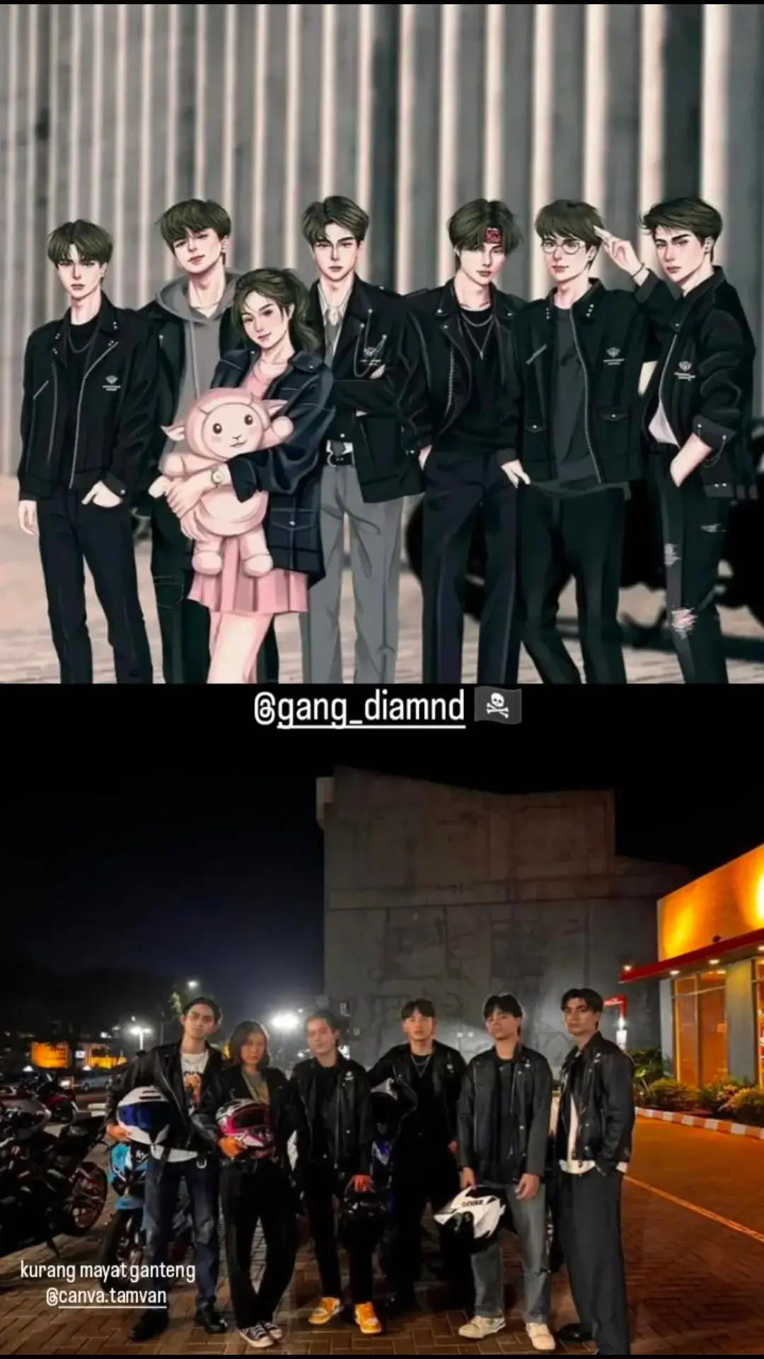 kurang anva jadi kangen sama dia, selamat jalan va seneng bisa kenal lo #canvanarendra dan  #diamondgang #visuallokaldiamondgang #eccedentesiast2 #smimodels #penerbitakad #fyp #fypage 