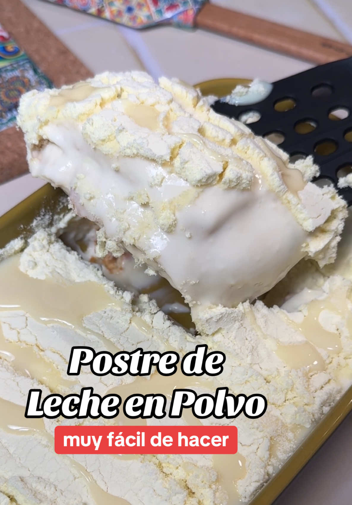 Postre de Leche en polvo muy fácil de hacer 😋🥛 #Receta #tiktokfood #postre #comidatiktok 