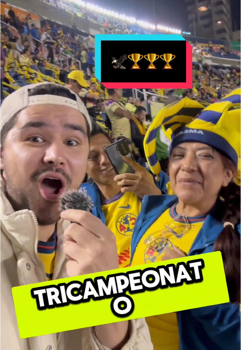 ¿TRICAMPEÓN? 🏆🏆🏆🦅 #MásAcciónMásDiversión #Futbol #América @Juanpa Bedwell 