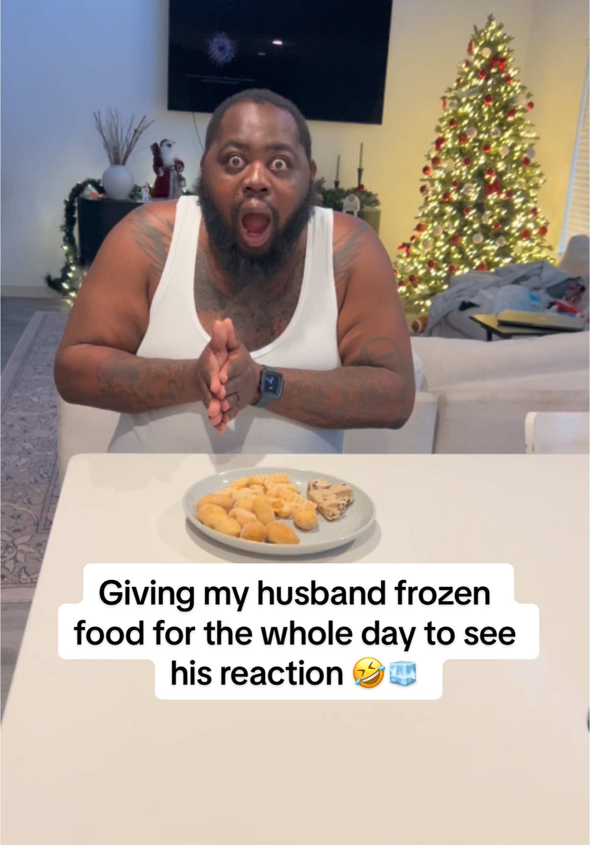 He never eats my cooking 🤣 #fyp #reaction #prank #husbandwife #couplegoals #foodtiktok 