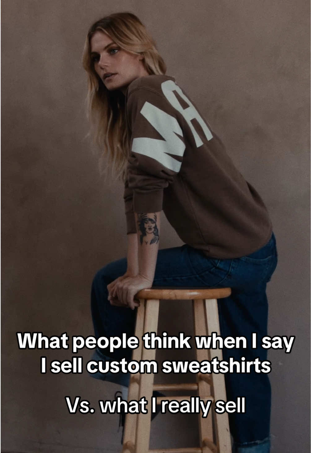 At Magill, we’re a long way from puffy paint and applique custom sweatshirts. We make vintage-inspired sweatshirts with stitched wool letters, screenprint and chainstitch embroidery. Old school nostalgia is our MO. Get your own custom sweatshirt at magillclothing.com #smallbusinessowner #smallbiztips #smallbusinesstiktok #creativebiz #whatpeoplethinkvsreality #smallbusinessowner #smallbusinesstiktok #whatpeoplethinkvsreality @Magill | Custom Sweatshirts  