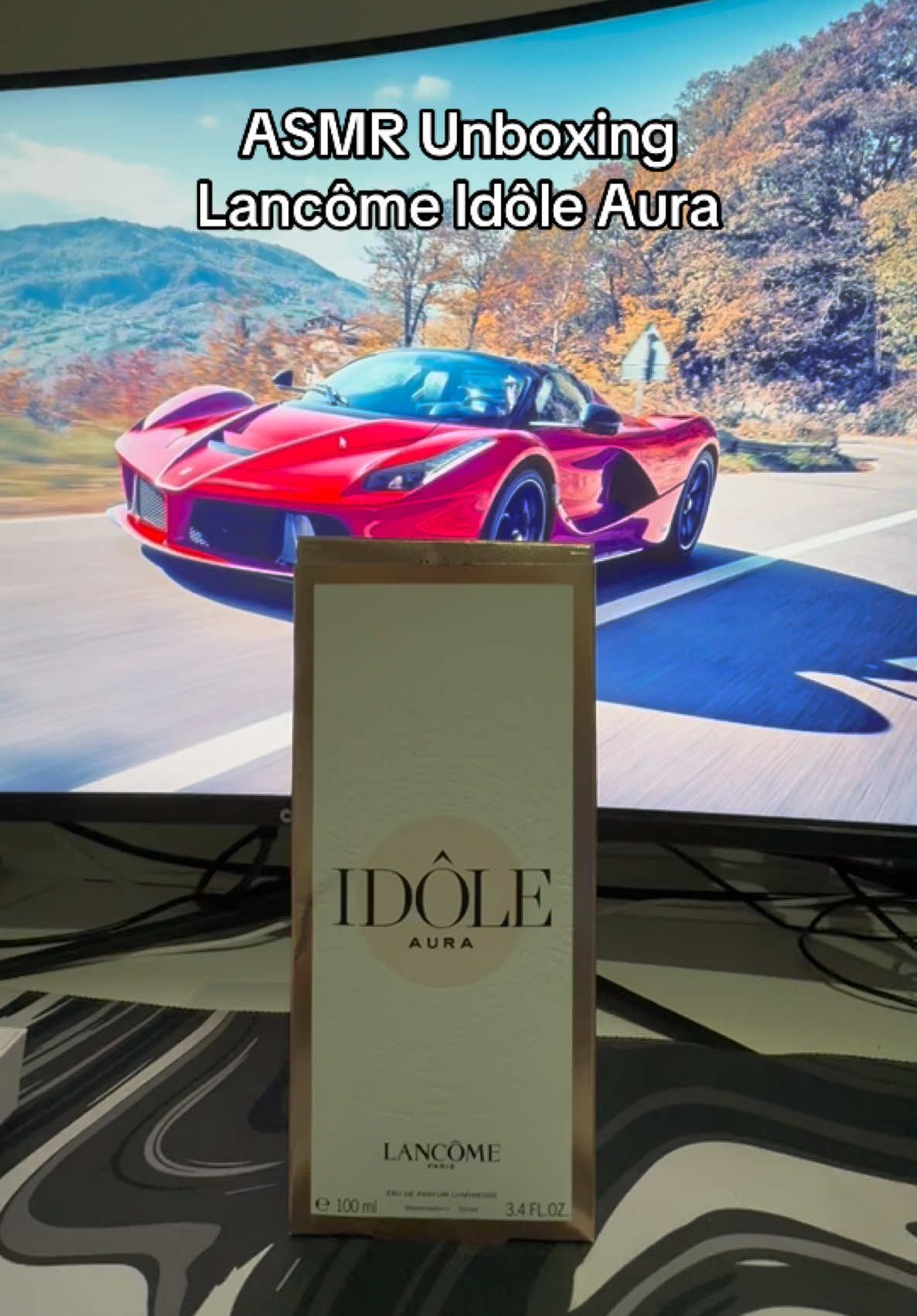 ASMR Unboxing do Lancôme Idole Aura da minha namorada 🤩 #lancome #idole #perfumes #designer #fragrances 