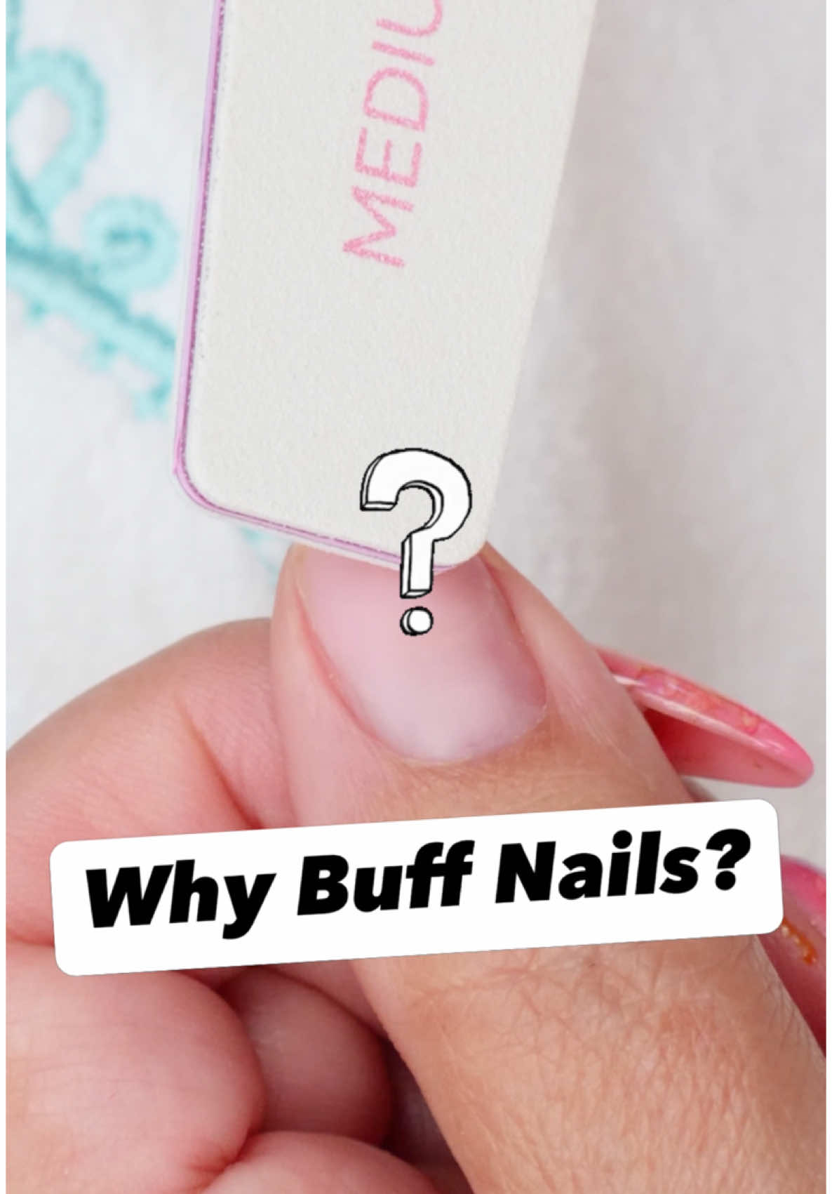 The reason Nail Techs buff nails is the same reason a painter would sand a wall before painting it👉🏼 We want to prepare the surface area before working on it. In the case of the natural nail, we want to clear it of any type of organic matter (like oils) that would come in between the product we’re to apply and the nail itself. This ensures optimum wear of the product 👍🏼 Shop premium nail products at: nailcareer.com 🪄 Watch full in depth nail tutorials on YouTube: nailcareereducation 🎓 #nailcareereducation #nails #nailtech #diynails #nailtutorial #naildesigns #nailtok #nailsoftiktok #nails💅 #nailtechcheck #nailtechlife #nailartist #naildesign #nailinspo #beginnernailtech #acrylicnails #gelnails #fakenails  Nails - Nail tech - Nail technician - Nail design - Nail education - DIY nails - Beginner nail tech - Fake nails - Nail tutorial - Acrylic nails - Gel nails - Nail tips and tricks 