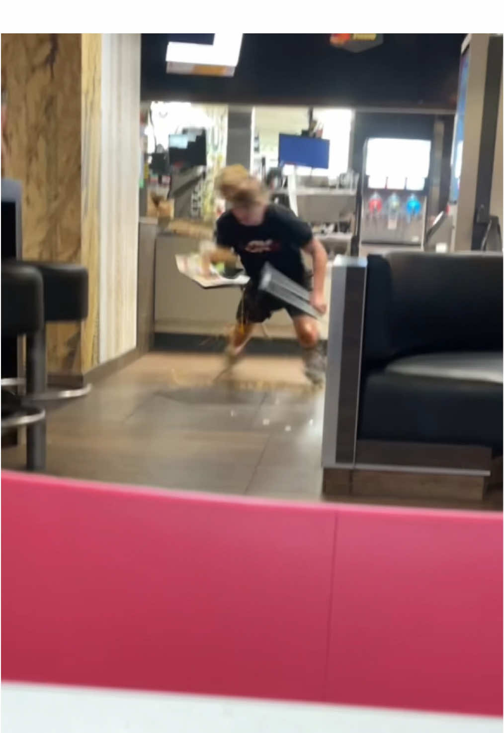 Falling with crutches prank at McDonald’s😂💀#mcdonalds #fallingprank #slippery #fypシ゚viral #foryoupage #fypシ #trending #funnyvideo #viraltiktok #fyppppppppppppppppppppppp 