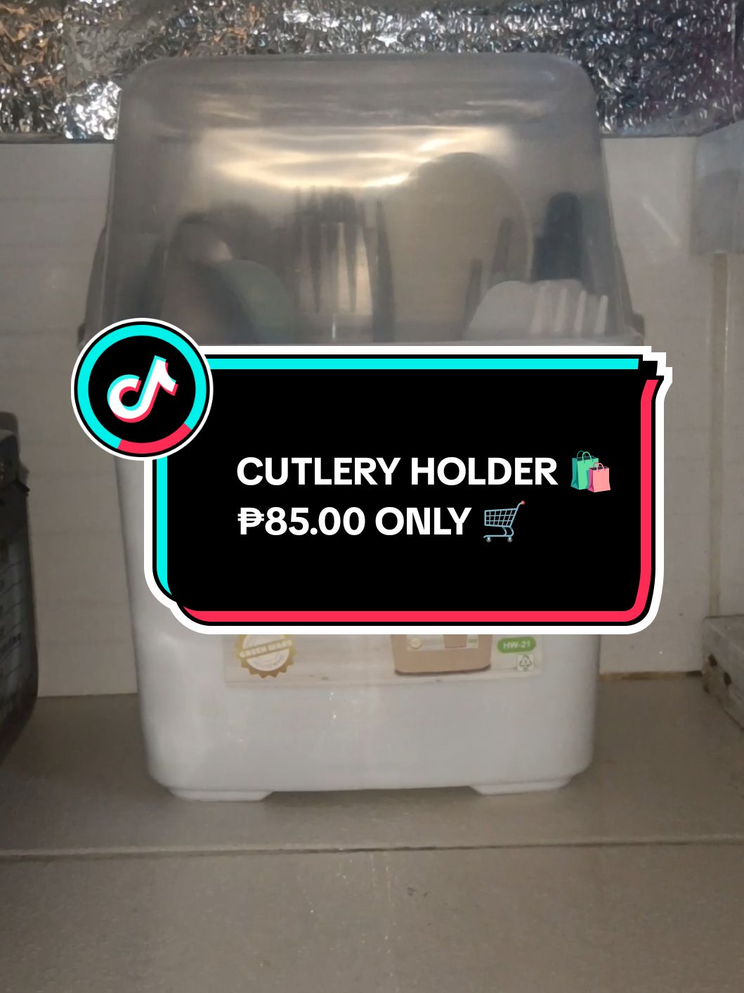 ₱85.00 Pesos Only 🛍️  #cutleryholder #spoonforkorganizer #householditems 