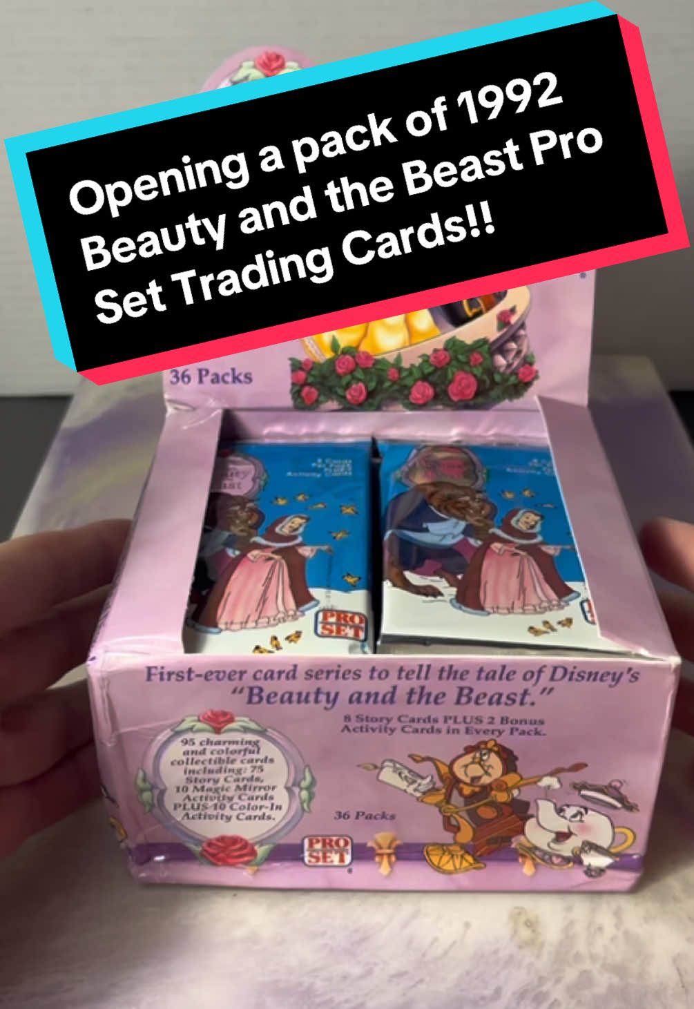 Such a good set of cards!! #beautyandthebeast #tradingcards #packopening #90skids #90snostalgia #backintheday #retrovibes #memorylane