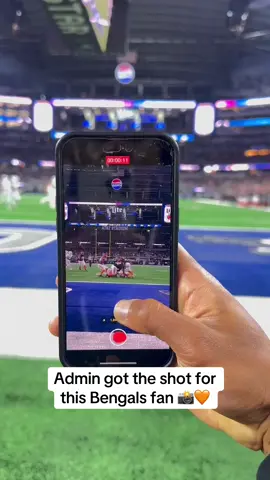 A memory this fan will be able to watch in his camera roll 🎥 #NFL #football #Bengals #wholesome