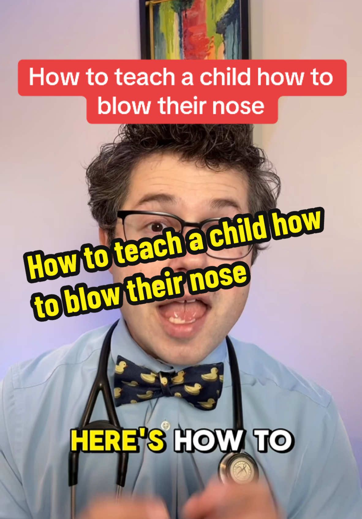 How to teach a child how to blow their nose. For general educational purposes only. #allergies #nose #parentingtips #tiktokdoc #LearnOnTikTok 