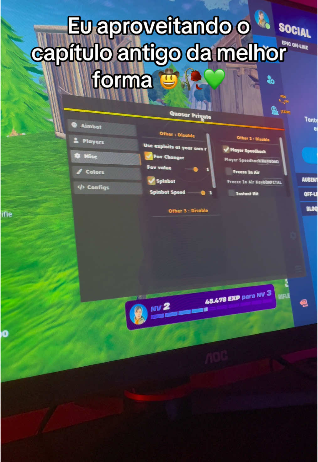 estou aproveitando certo? 🤔#fortnite #aimbot #fyp #edit #hack #softaim #wallhack 