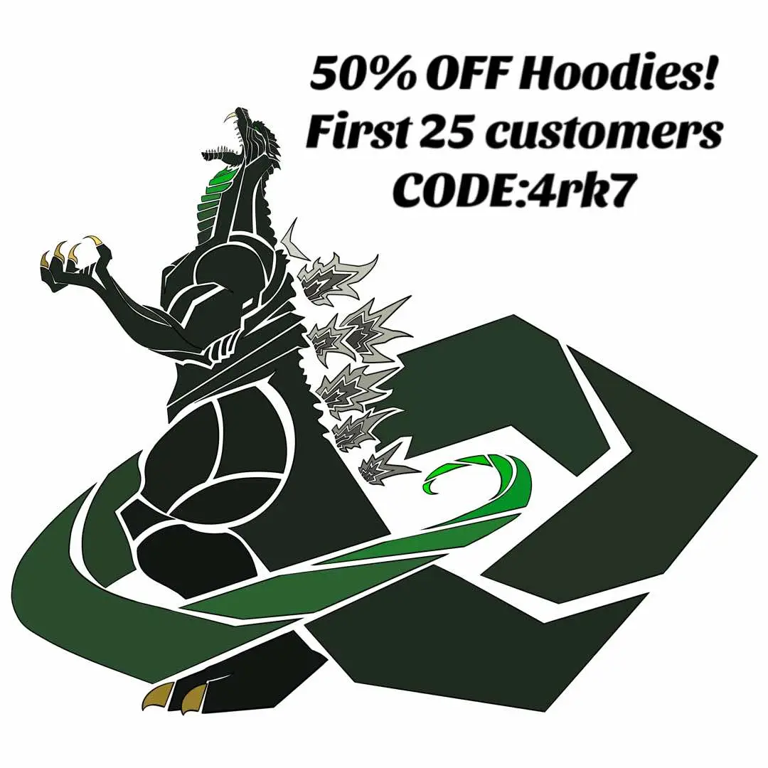 Check out our Shop sale on Fanart Hoodies! Godzilla, Naruto and Monster Hunter! First 25 Customers only. CODE 4rk7 #godzilla #gojira #fanart #art #kaiju #monster 