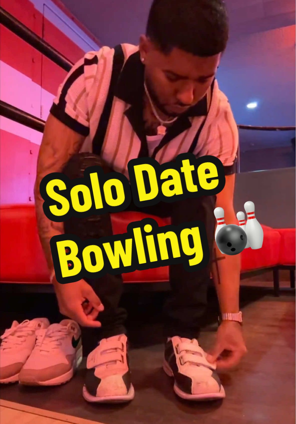 Bowling Solo Date #pov #aesthetic #daily #Vlog #asmr #bowling #dayinmylife #solodate #fyp #saturdaynight 