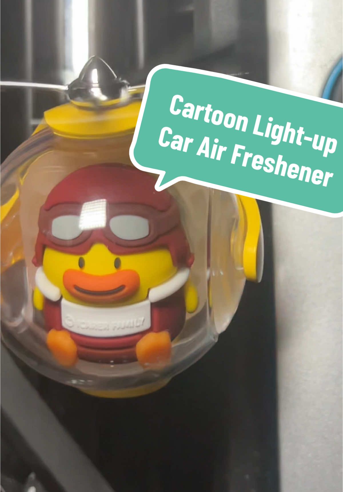 This Cartoon Light-up Car Air Freshener Is So Whimsical! #carairfreshener #airfreshener #rubberducky #bestcare #clipairfreshner #holidaytiktok #tiktokshopholidayhaul #holidayhaul #christmasgift #christmasgiftideas #treasurefinds #dealsforyoudays #christmas