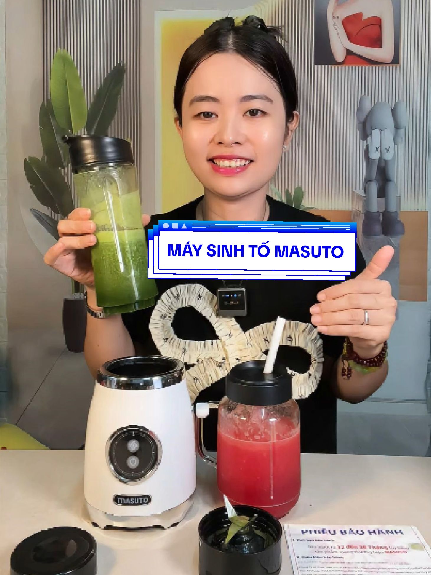 Máy sinh tố Masuto, bao hành 12 thang 1 đổi 1 #masutovietnam #masuto #mayxaysinhto #sinhto #cuocsongtoi 