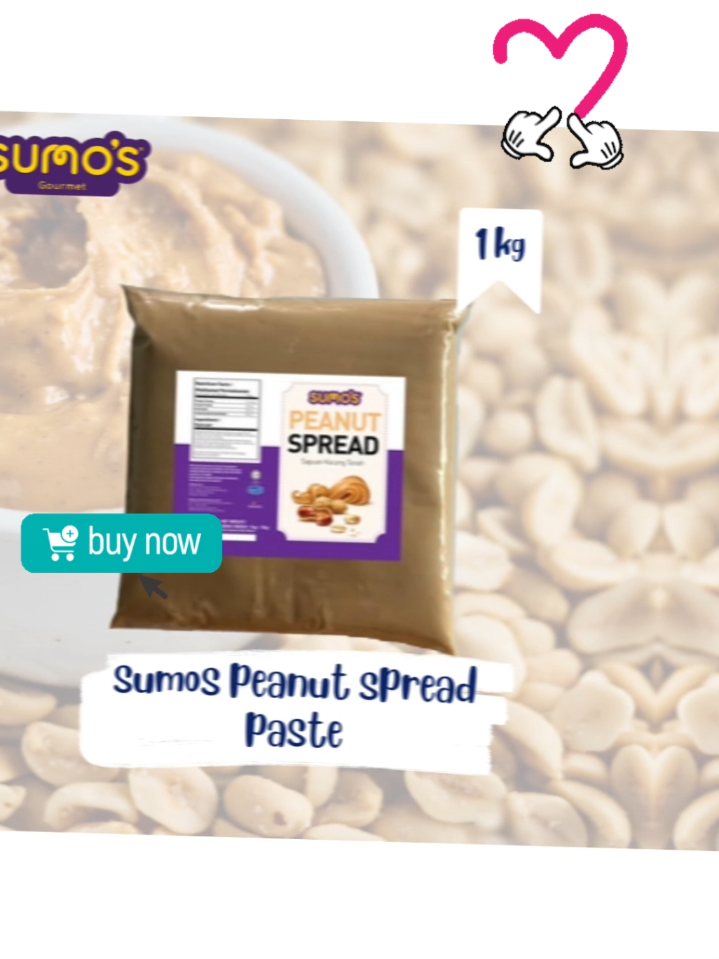 #CapCut  Sumo's Premium Peanut Spread 1kg Refill Pack Halal #fyp #peanutbutter #peanutspread #sedap #enak #Foodie #tiktokfood 