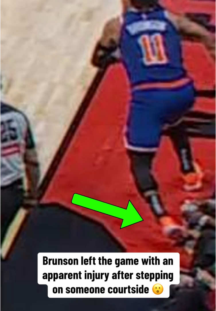 Hope Brunson is okay 🙏 #NBA #basketball #knicks #raptors #jalenbrunson 